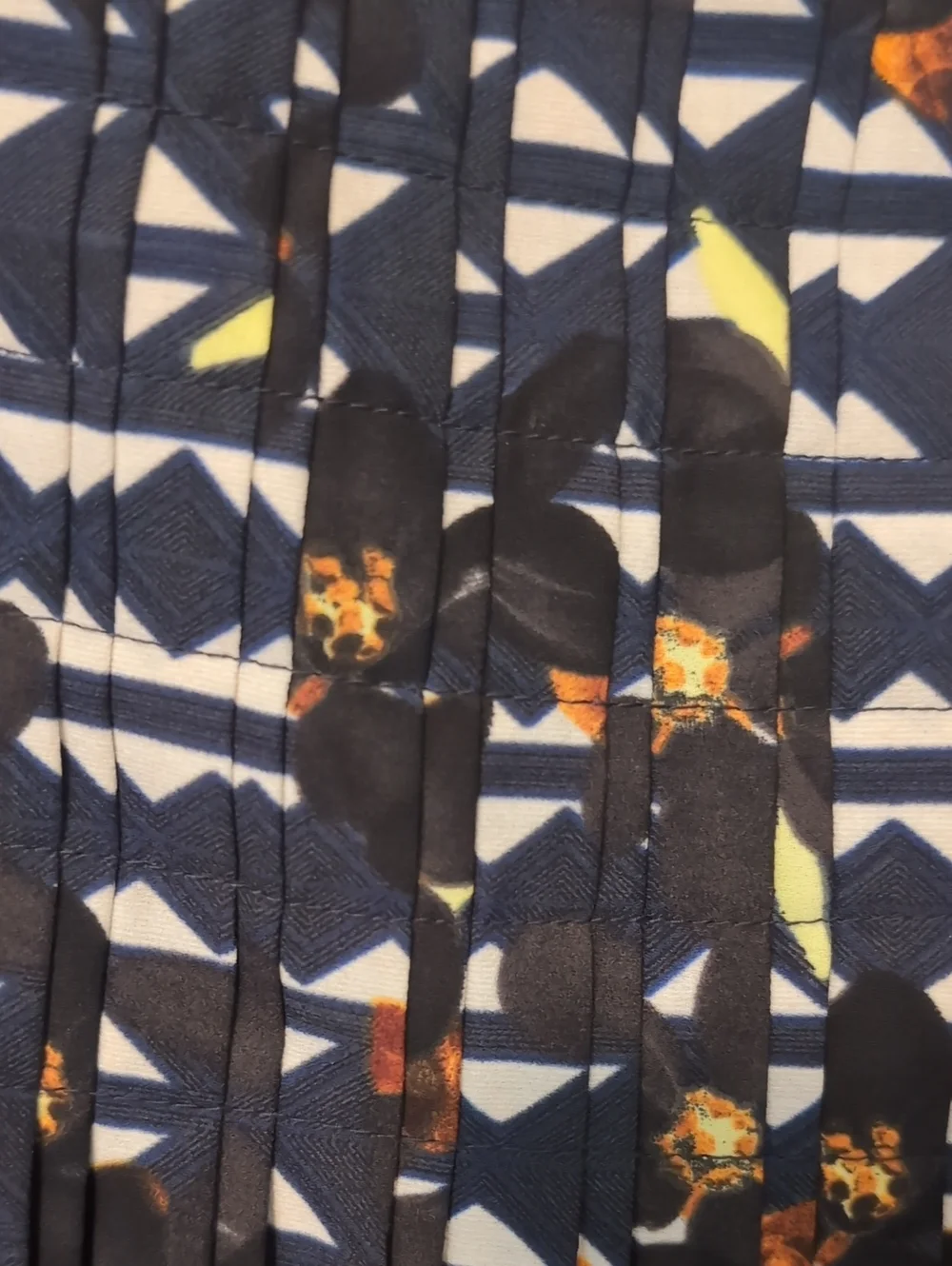 J Crew Navy Pleated Floral Skirt - Sz 4